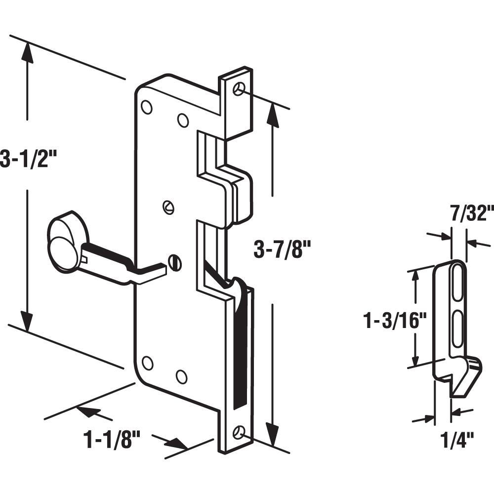 PrimeLine Products A 121 Sliding Screen Door Latch