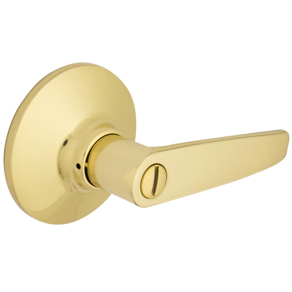 Defiant Olympic Polished Brass Bed and Bath Door Lever32LG701B The
