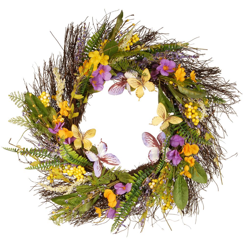 National Tree Company 24 In Spring Wreath Jr15 Js33391 The Home Depot