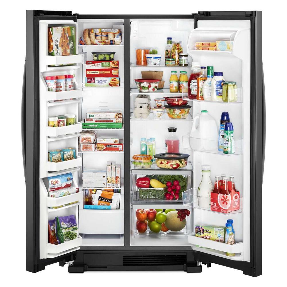 Black - No Dispenser - Without Ice Maker - Side by Side Refrigerators ...