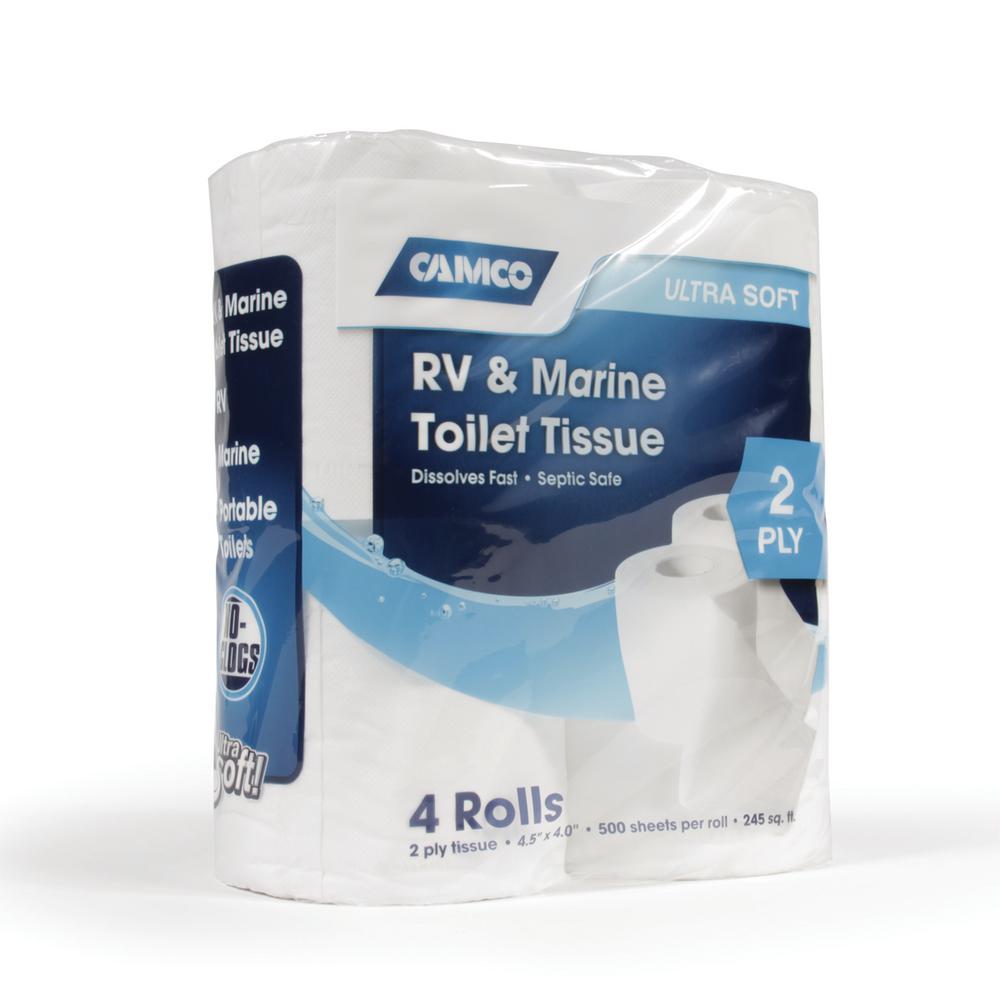 Camco TST 2-Ply RV and Marine Toilet Tissue Rolls (4-Rolls