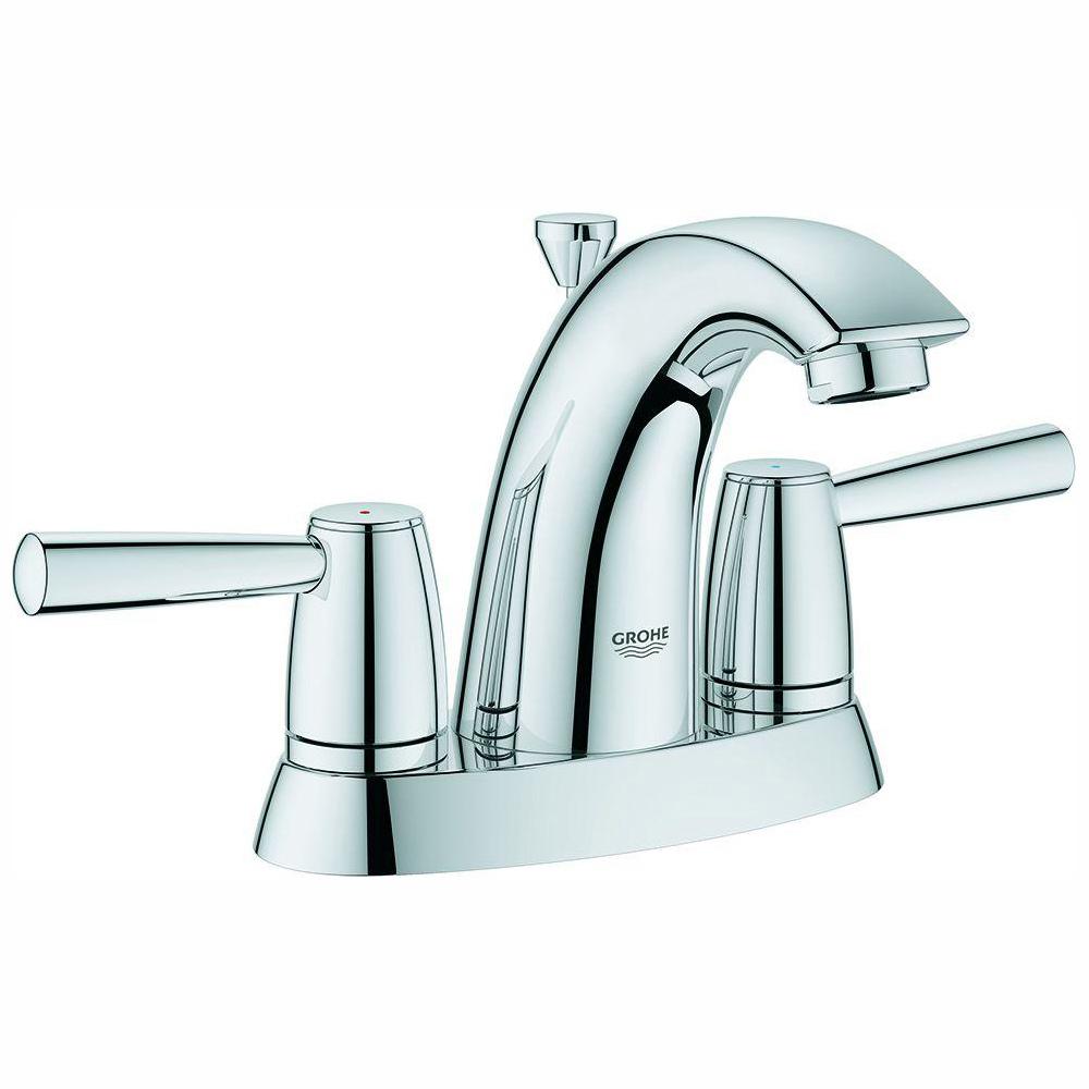Grohe Arden 4 In Centerset 2 Handle Bathroom Faucet In Starlight