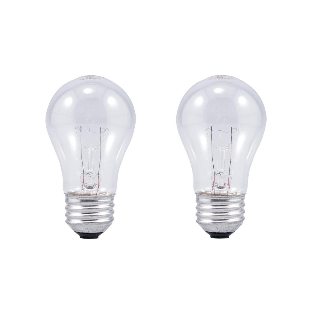 Sylvania 60 Watt A15 Clarity Incandescent Light Bulb 2 Pack 10510 Sylvania 60 Watt A15 Clarity Incandescent Light Bulb 2 Pack