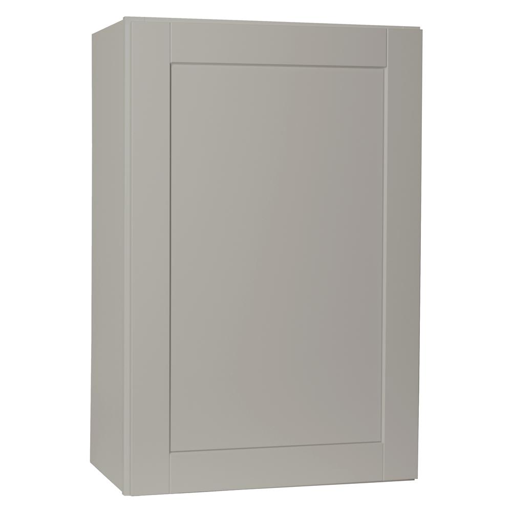 Shaker Assembled 24x42x12 in. Wall Kitchen Cabinet in Dove Gray