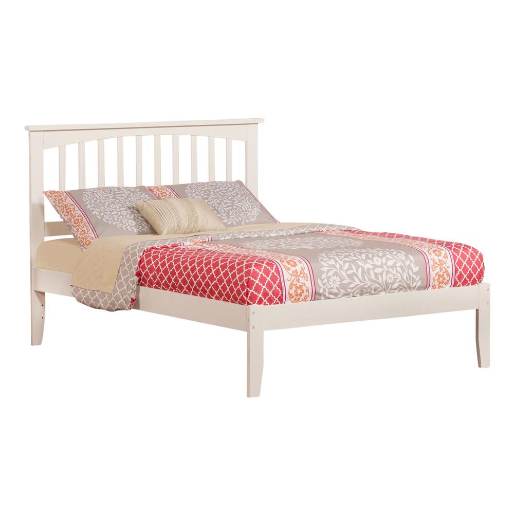 Atlantic Furniture Mission White Full Platform Bed With Open Foot Atlantic Furniture Mission White Full Platform Bed With Open Foot Board