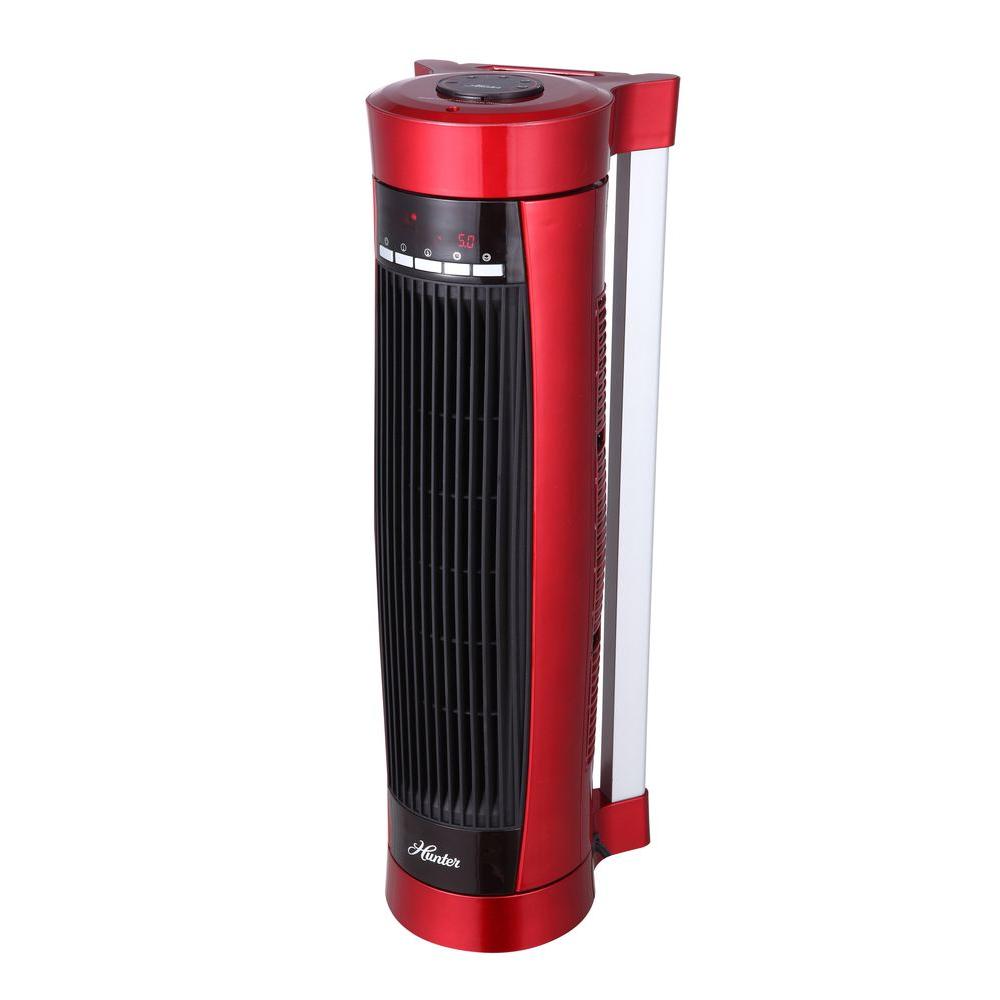 Hunter 1500Watt Oscillating Digital Ceramic Heater with Remote Control