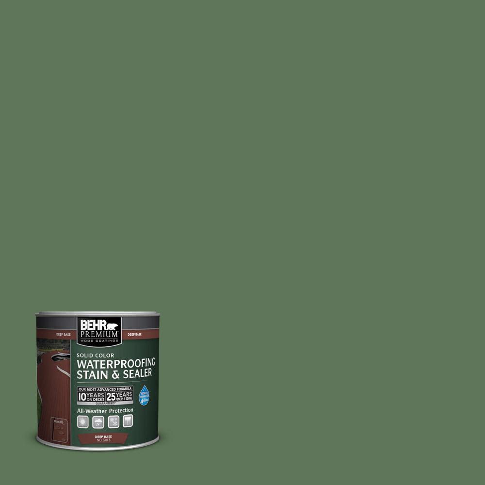 Behr Premium 8 Oz Sc 126 Woodland Green Solid Color Waterproofing Sc 126 Woodland Green Solid Color Waterproofing Exterior Wood