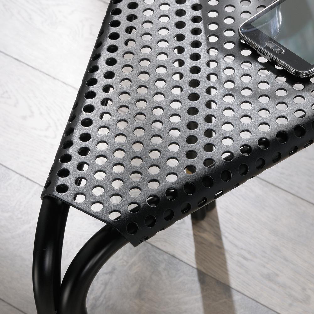 Sauder Boulevard Cafe Black Triangular End Side Table 420666