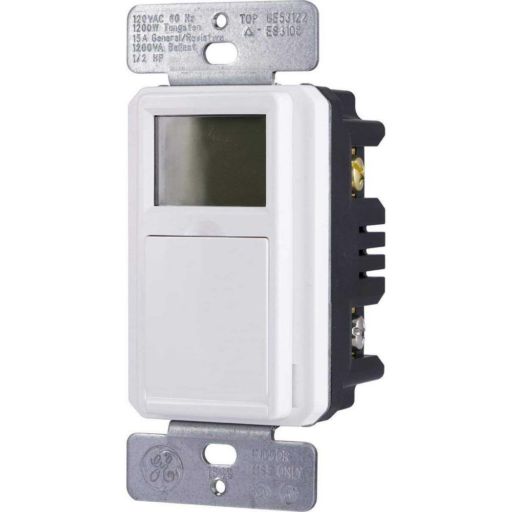 In Wall Timers Wiring Devices Light Controls The Home Depot 7 Day Programmable Indoor Outdoor In Wall Digital Timer