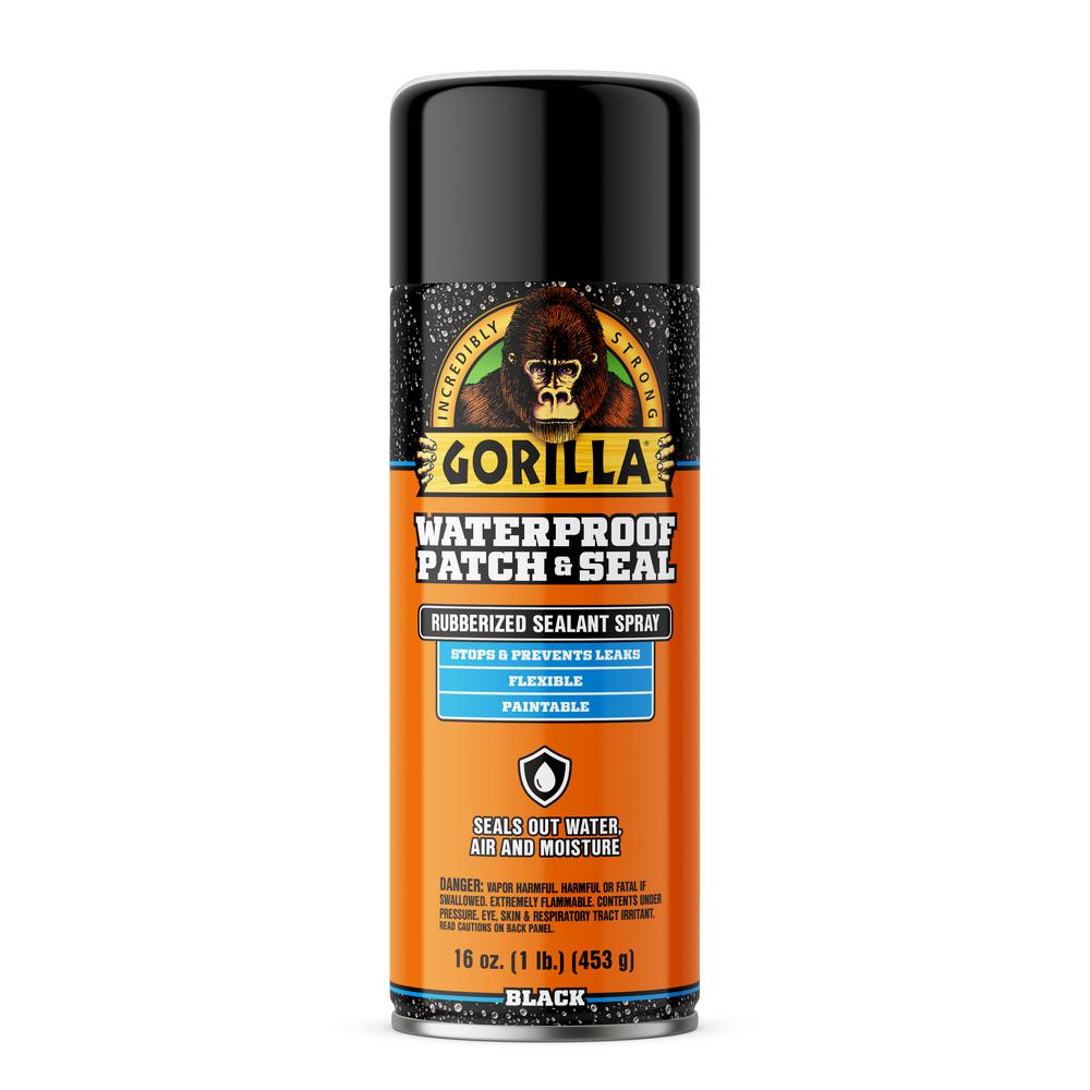 Gorilla 16 oz. Waterproof Patch and Seal Rubberized Sealant Spray Black