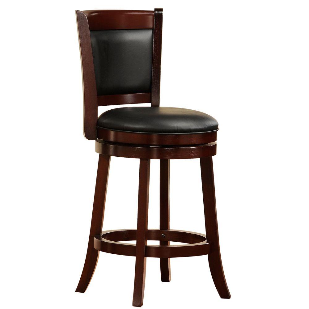 Ashbury 24 In Cherry Swivel Cushioned Bar Stool 401131 24s