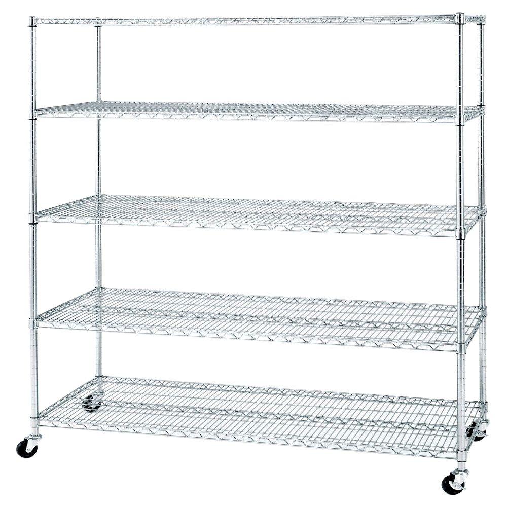 Seville Classics 72 in. x 60 in. x 24 in. 5Shelf UltraZinc Steel Wire