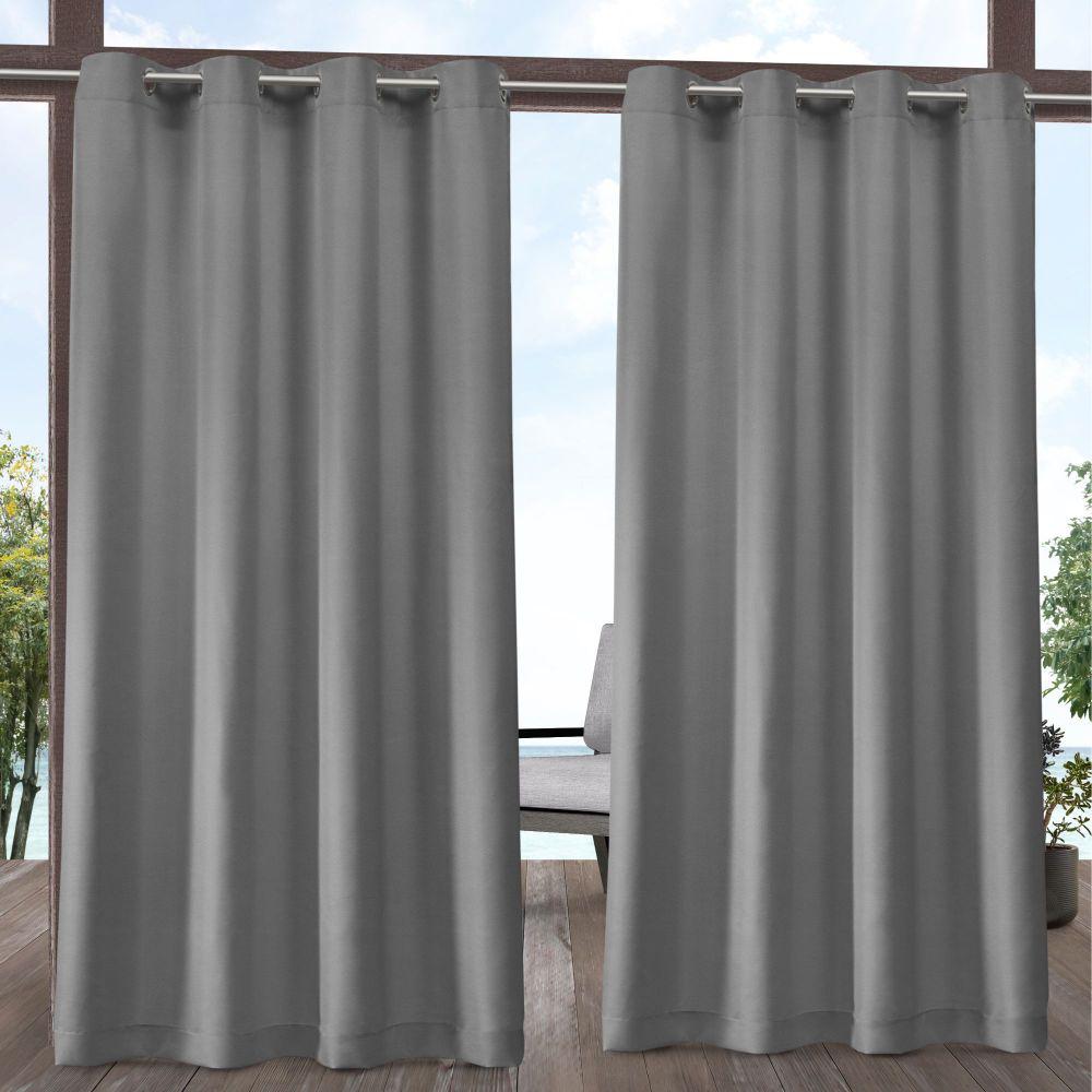 and Beach Home Pergola . Dock 1 Panel Covered Patio Outdoor Curtain Grommet Eyelet Navy 84 W x 72 L For Front Porch Cabana Gazebo