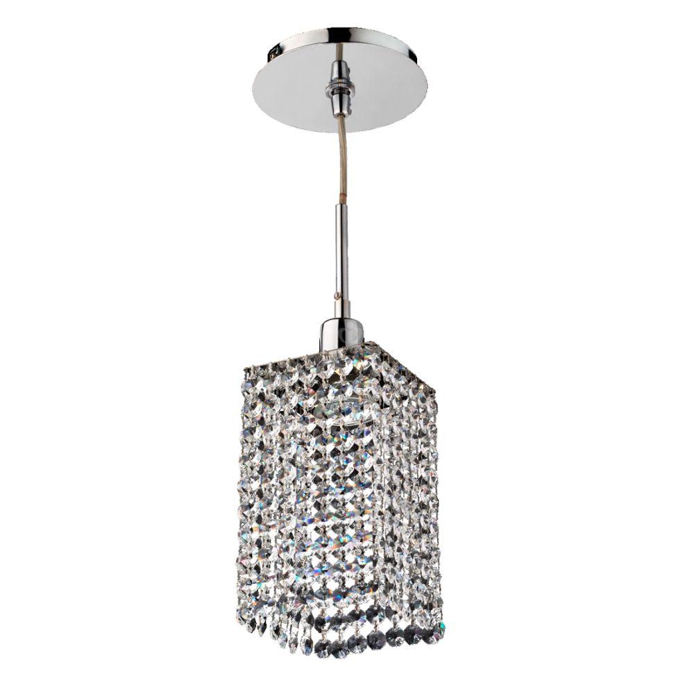 Glow Lighting Fuzion X 1 Light Square Single Layer Crystal And Glow Lighting Fuzion X 1 Light Square
