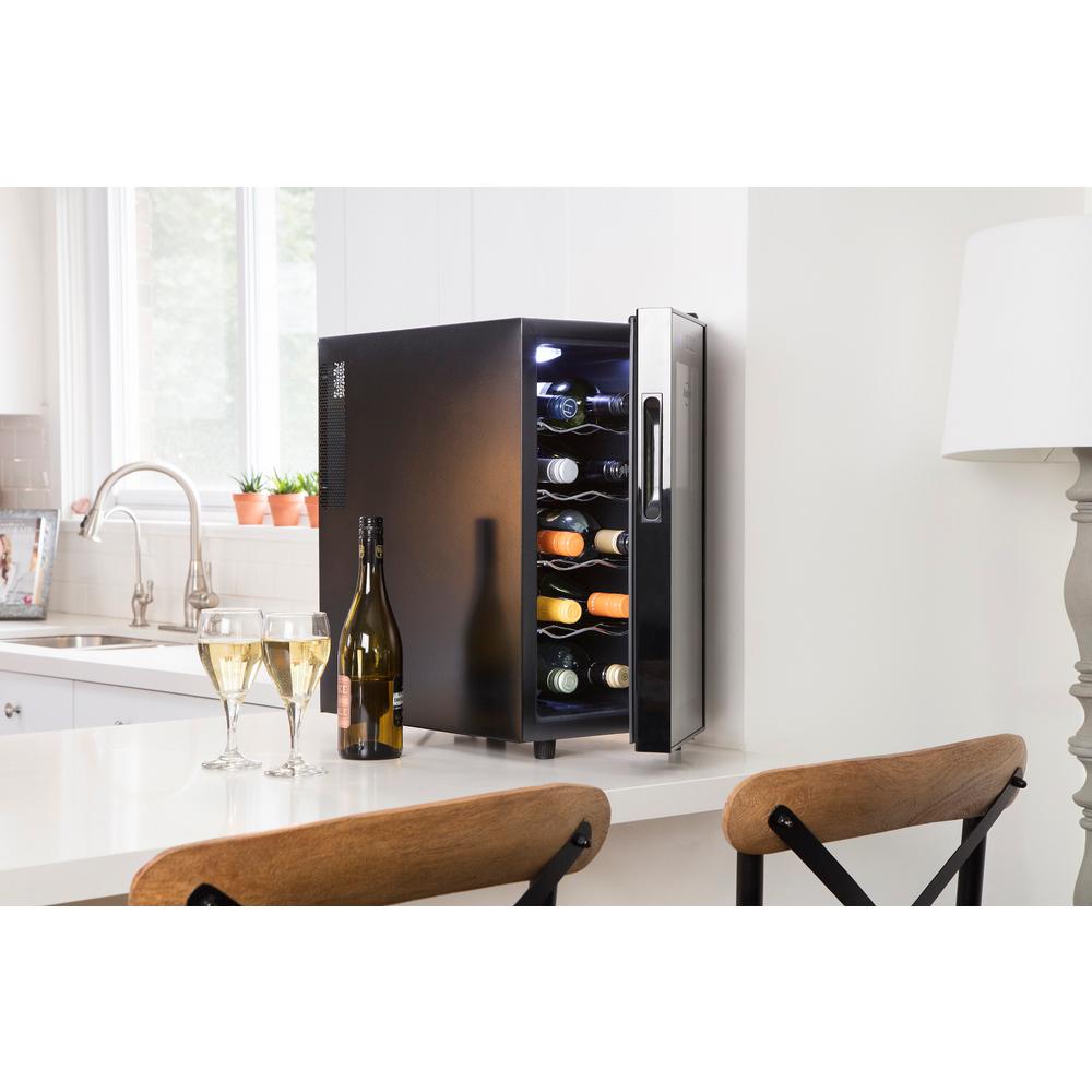 Koolatron 10-Bottle Wine Cellar, Touch Control in Black-KWT10BN - The ...