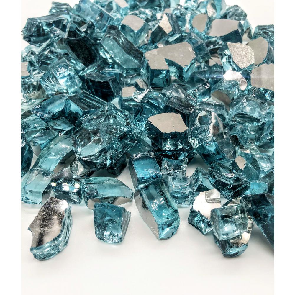 Element Fireglass Azuria 10 lbs. 1/2 in. Reflective Fire Glass12323