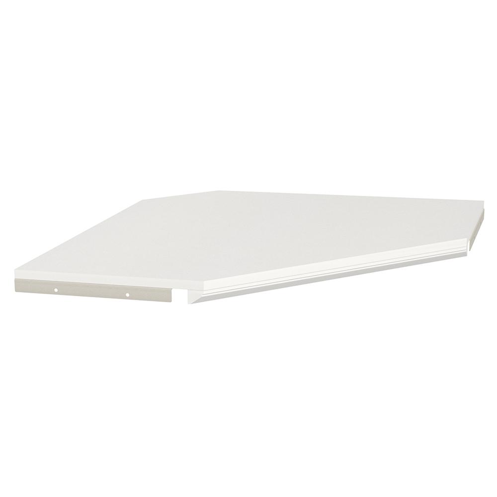 Shelf Boards White Melamine Shelving Storage Organization Impressions 28 In White Corner Shelf Kit With Trim