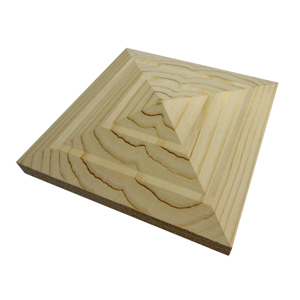 WeatherShield Hampton 4 in. x 4 in. PressureTreated Wood Pyramid Post Cap58670 The Home Depot