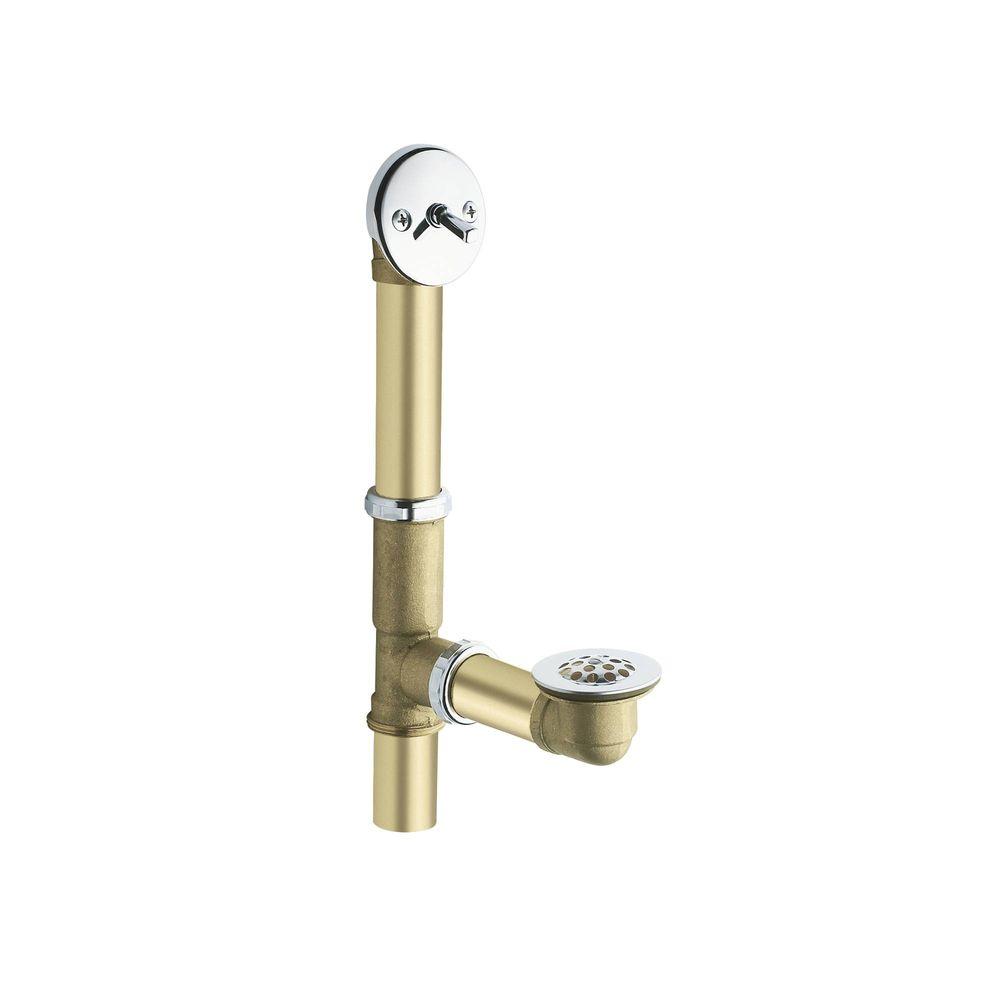 Moen Brass Trip Lever Tub Drain Assembly In Chrome 90410 The Home Depot