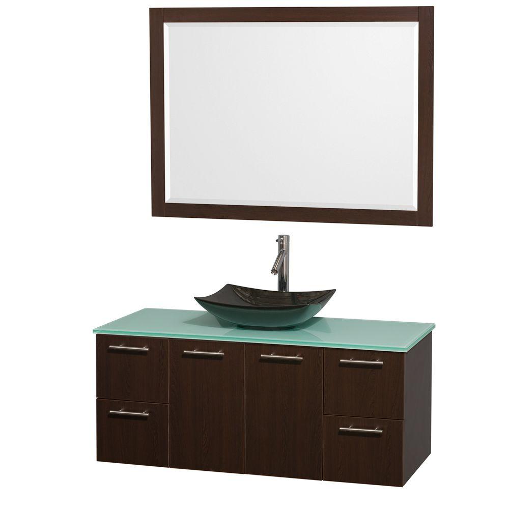 Foremost Haven 31 in. Vanity in Espresso with Granite Vanity Top in