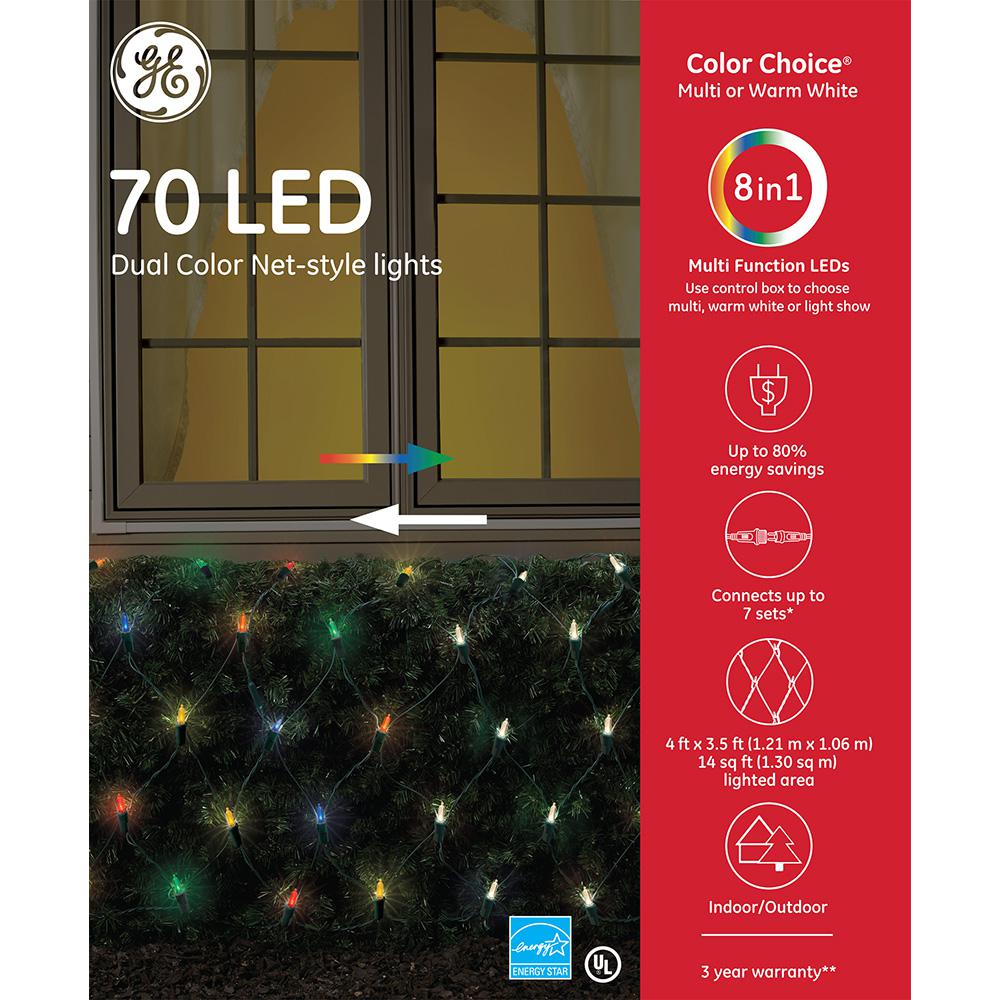 Net Lights Christmas The Home Depot Color Choice Dual Warm White Multi Led 70 Light 5 Mm Net Set