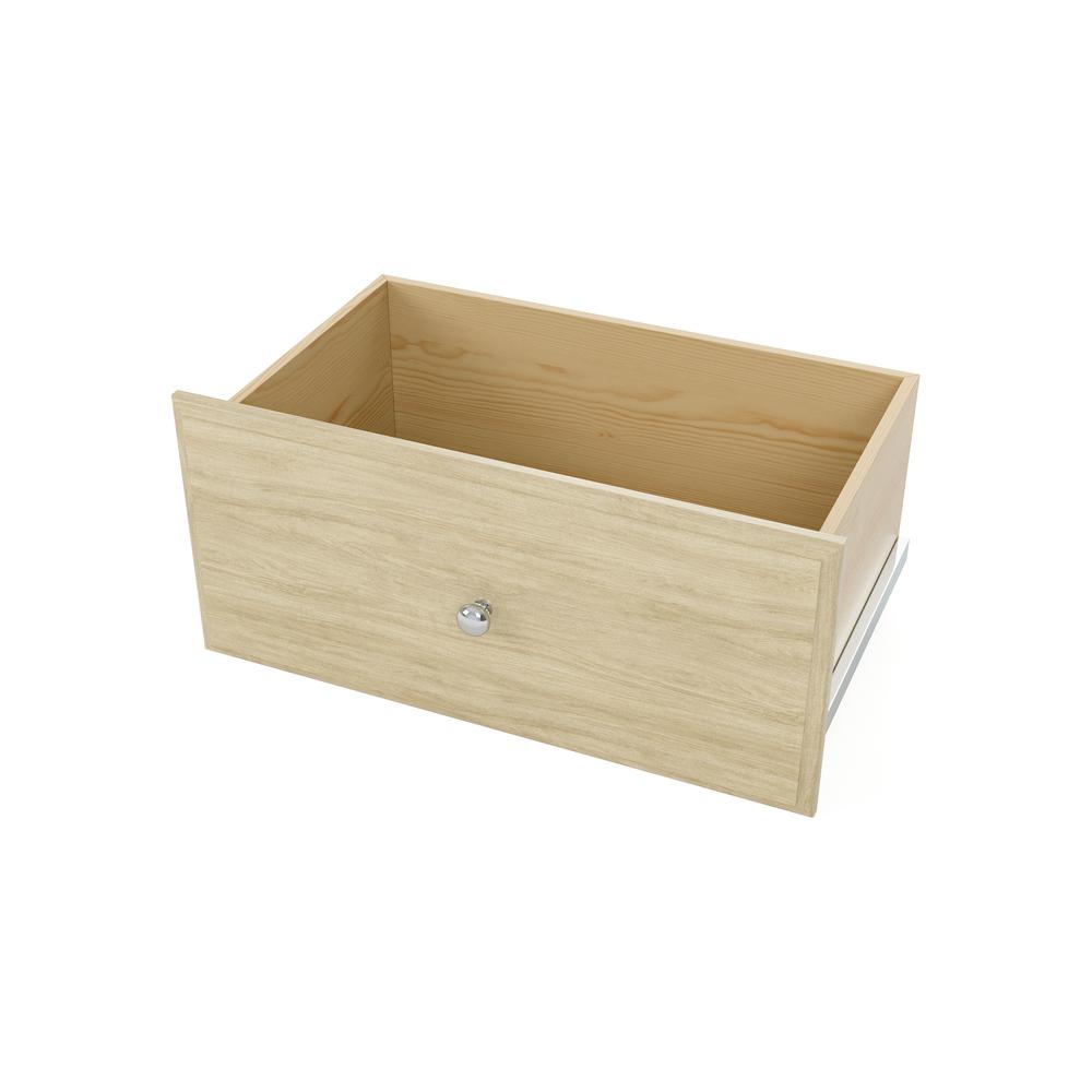 Closet Evolution 12 in. H x 24 in. W Harvest Grain Wood Deluxe Closet Drawer KitHG10 The Home