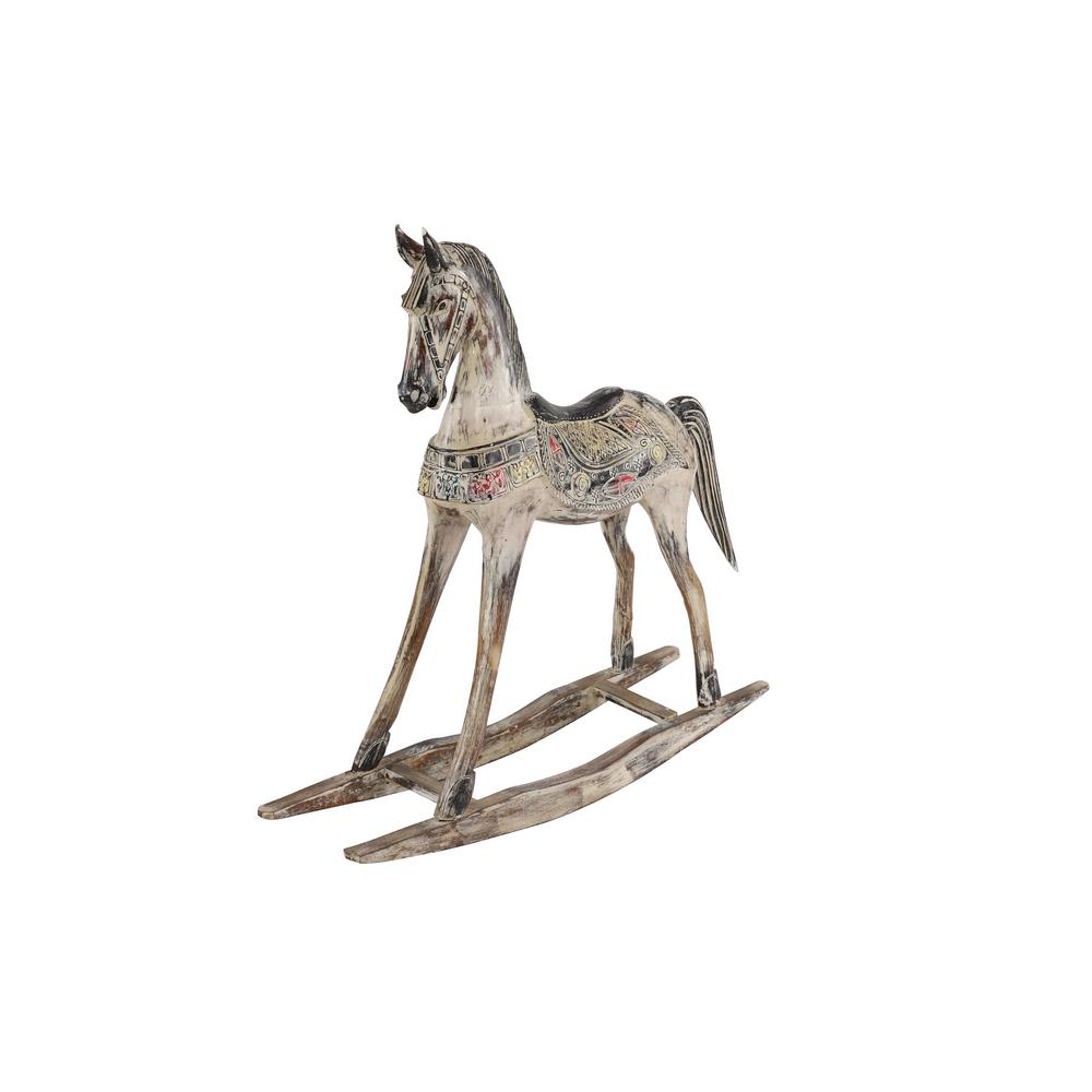 handcrafted wooden rocking horse