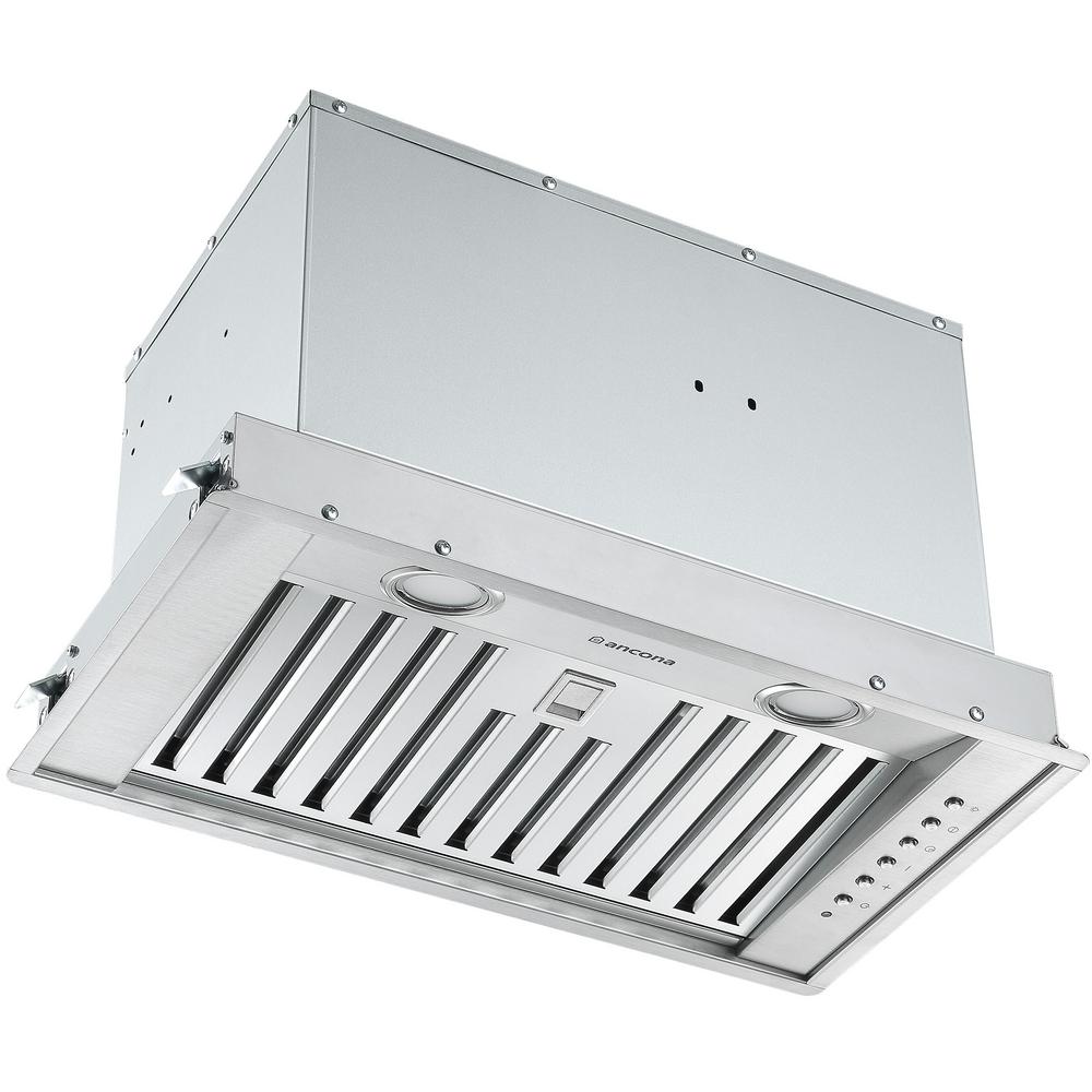 Ancona Inserta Euro 24 in. 650 CFM Ducted Insert Range Hood with Night