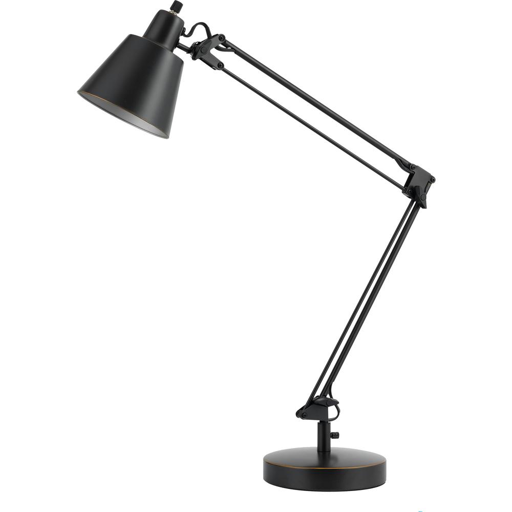 Cal Lighting 27 In Udbina Metal Desk Lamp In Dark Bronze Bo