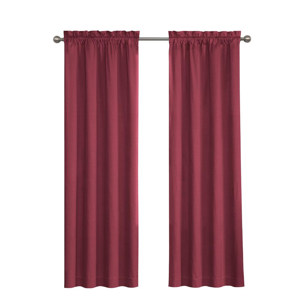 Eclipse Canova Blackout Window Curtain Panel In Burgundy 42 In