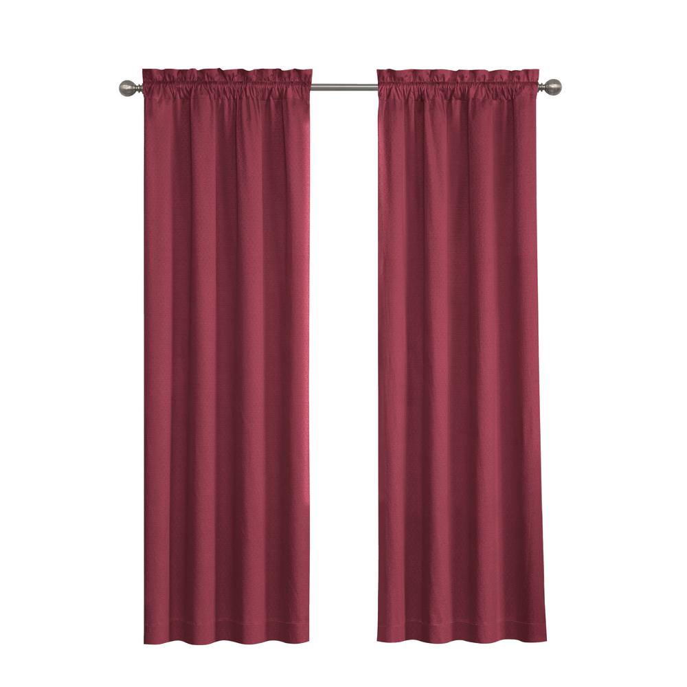 Eclipse Canova Blackout Window Curtain Panel In Burgundy