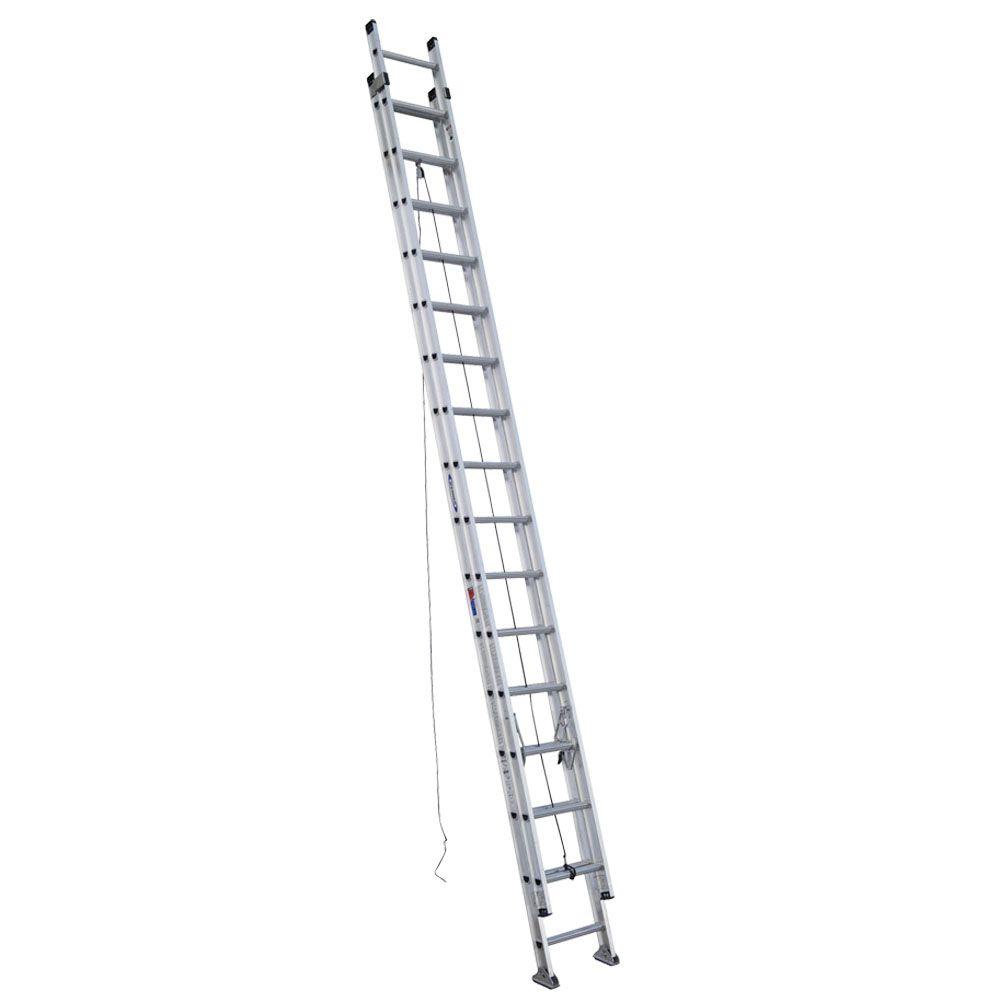WERNER 32 ft. Aluminum DRung Extension Ladder with 300 lb. Load Capacity Type IA Duty Rating