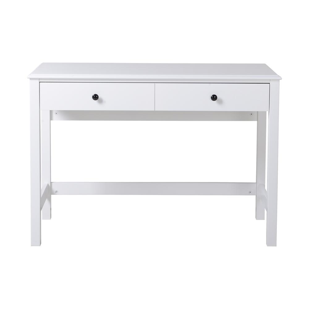 Oto White Writing Desk With Single Drawer