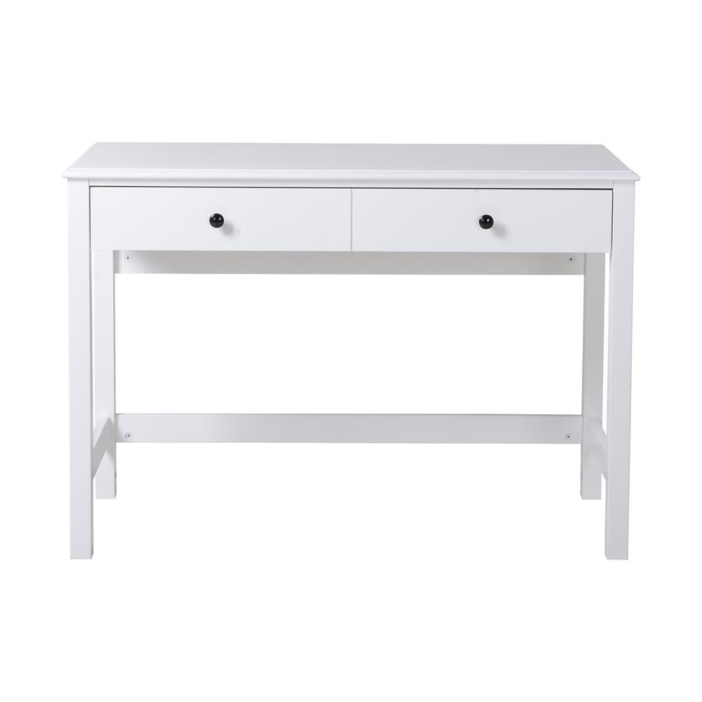 Othello White Writing Desk With Single Drawer