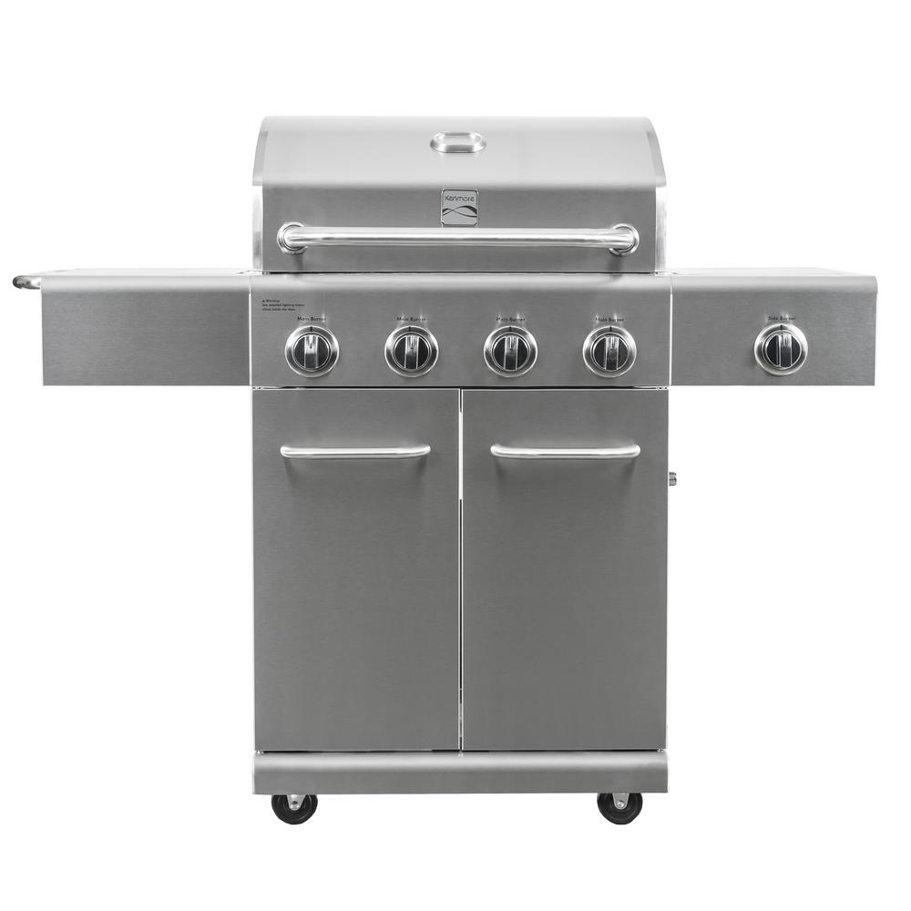 Kenmore 4 Burner Propane Gas Grill In Stainless Steel With Side Burner Pg 40405sola The Home Depot,How To Cook Carrots And Potatoes