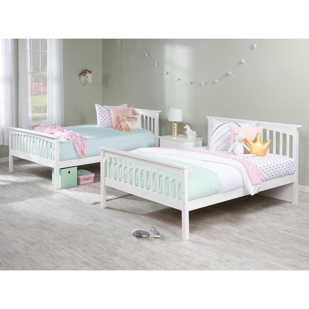 Atlantic Furniture Columbia Bunk Bed Full Over Full In White