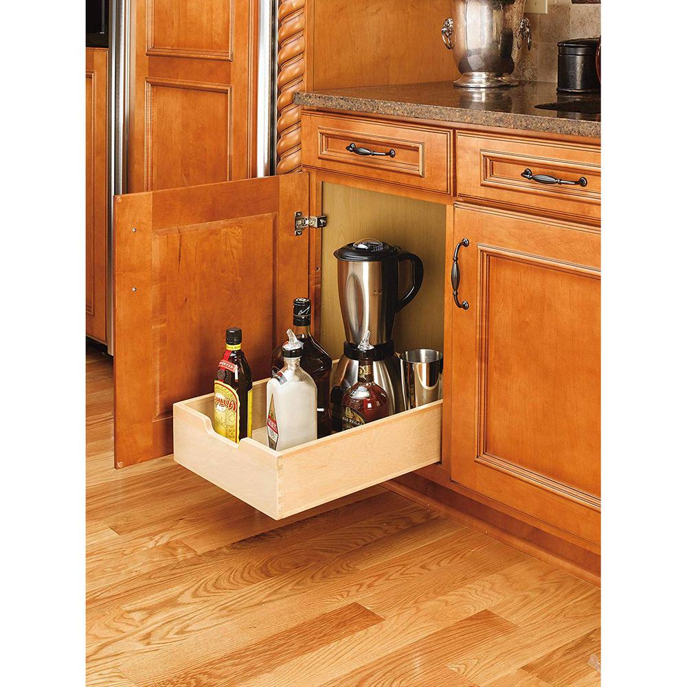 REV-A-SHELF 14 in. Maple Wood Pull Out Organization Drawer