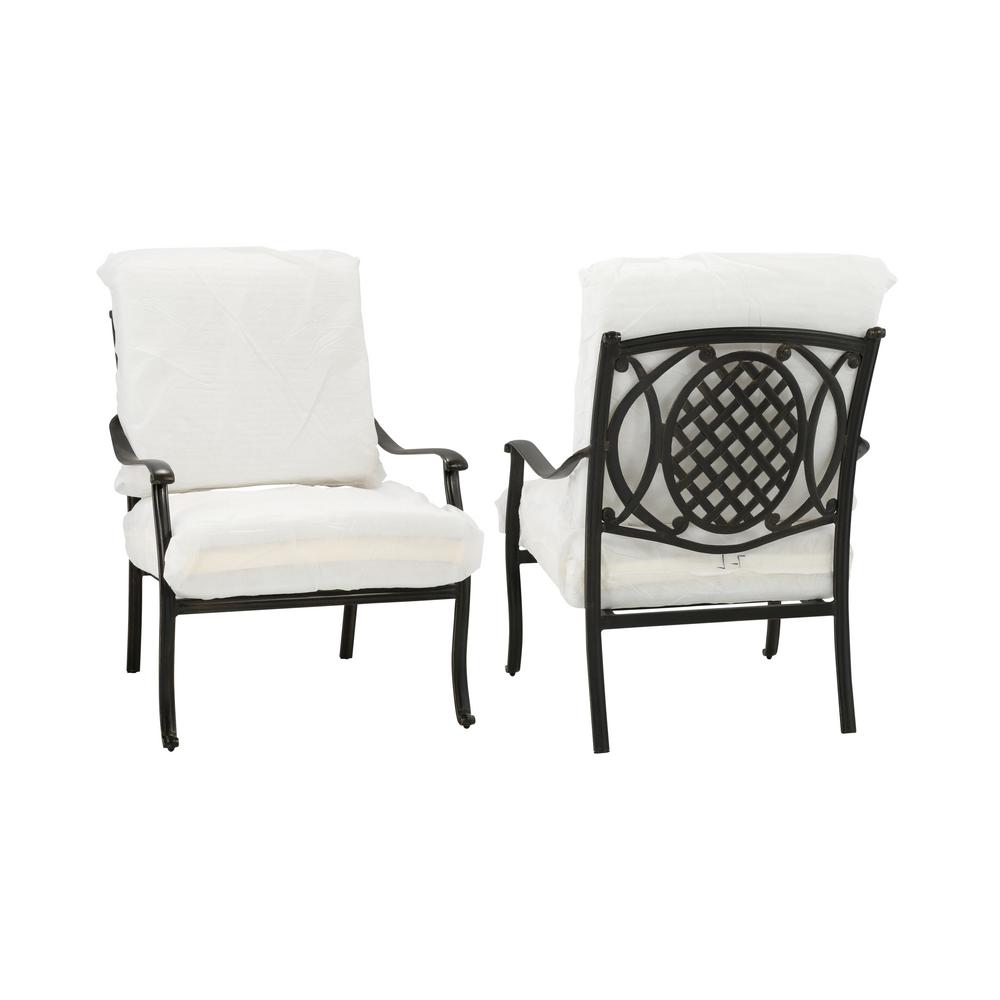 Hampton Bay Alveranda Stackable Metal Outdoor Lounge Chair with