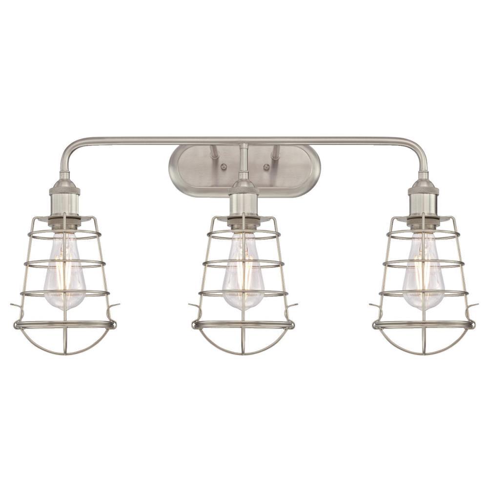 oliver 3-light brushed nickel wall mount bath light