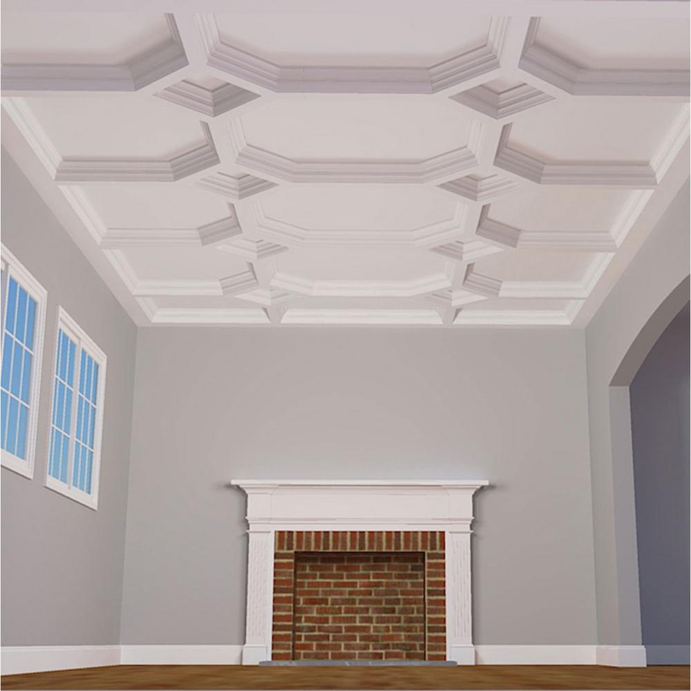 Ekena Millwork 36 In Inner Diamond Intersection For 8 In Deluxe Coffered Ceiling System