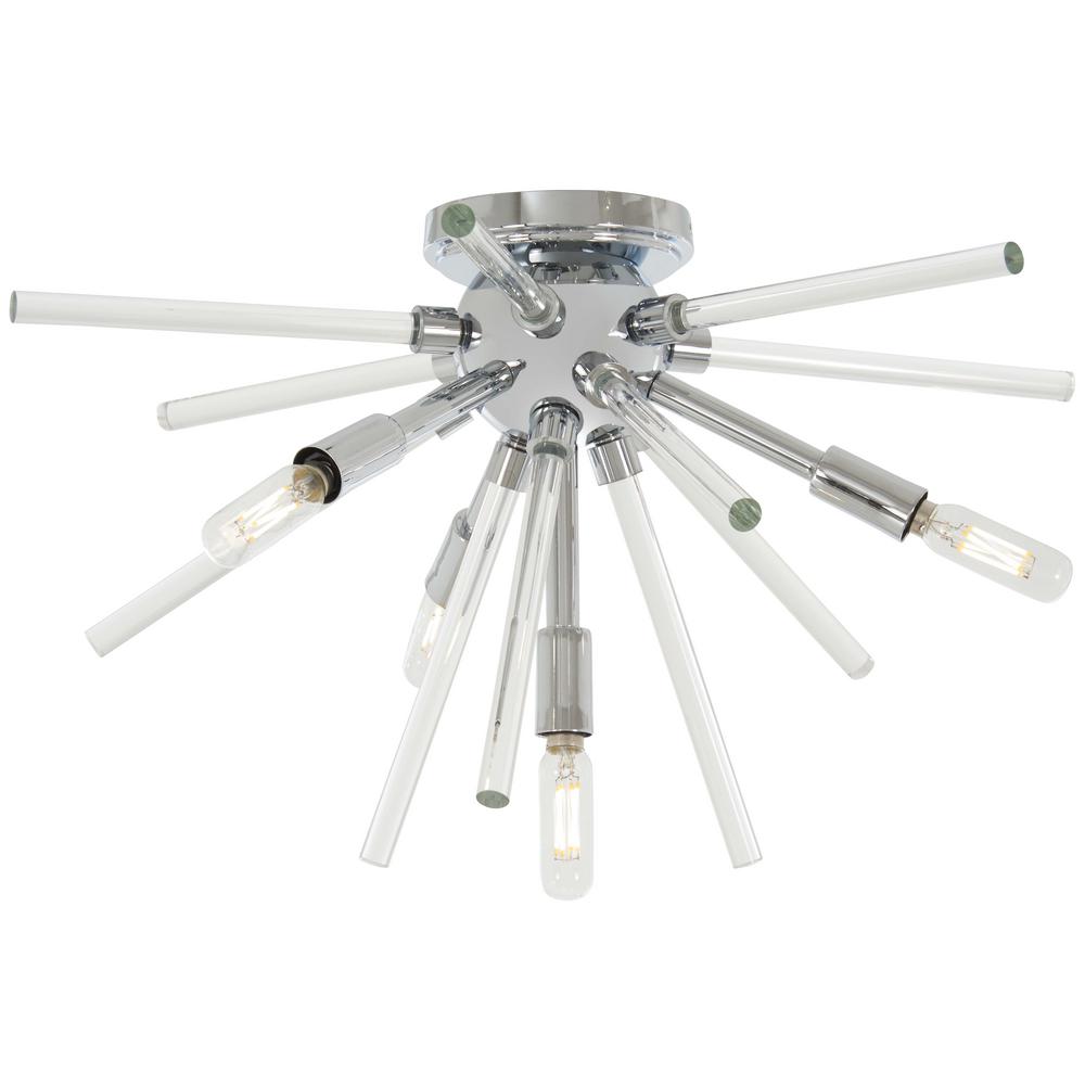 George Kovacs Spiked 4 Light Chrome Flush Mount
