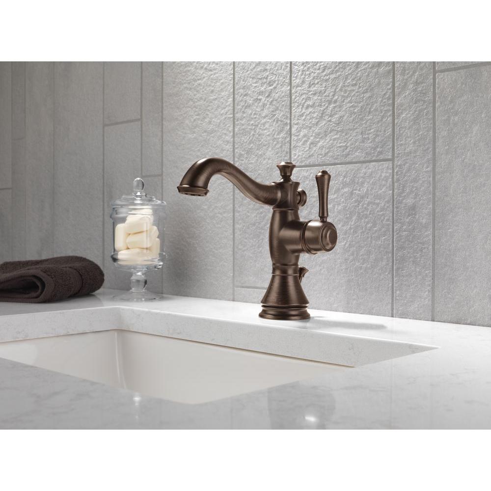 Metal Drain Assembly Single Handle Bathroom Faucet Gold Bathroom Faucet Champagne Bronze 597LF-CZMPU Delta Faucet Cassidy Single Hole Bathroom Faucet