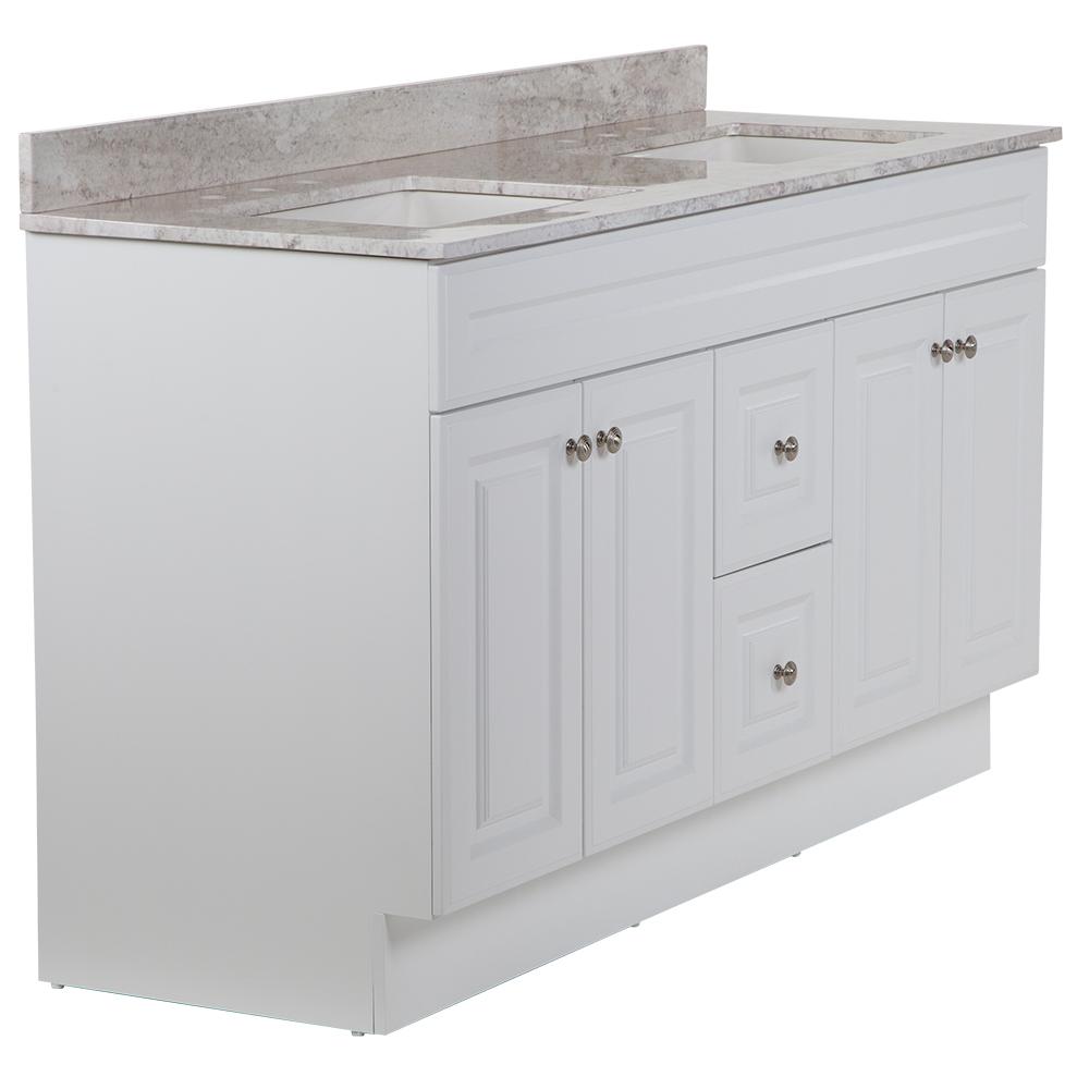 60 Inch Vanities White Glacier Bay Bathroom Vanities Bath The