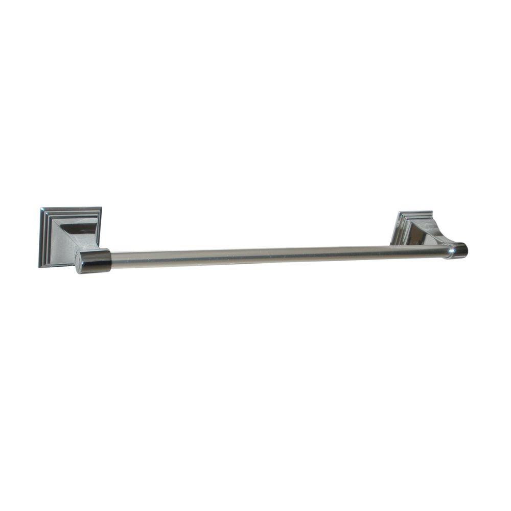 Chrome Arista Towel Bars Bathroom Hardware The Home Depot Towel Bar In Chrome