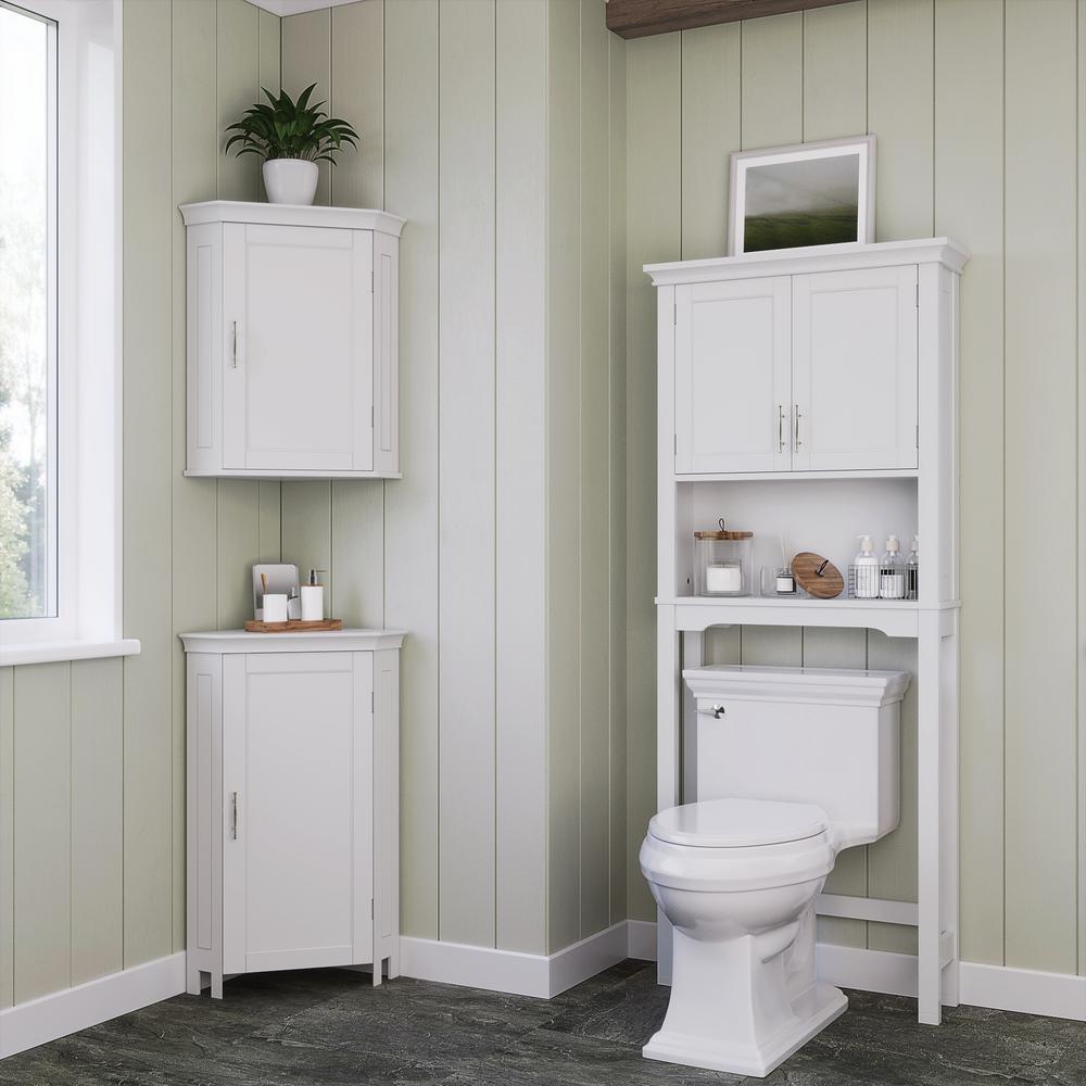Riverridge Home Somerset 20 5 In W Corner Wall Cabinet In White 06 138 The Home Depot