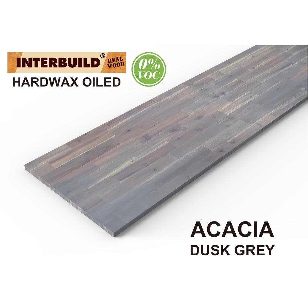Reviews for Interbuild Acacia 6 ft. L x 25 in. D x 1 in. T Butcher Block Countertop in Dusk Grey