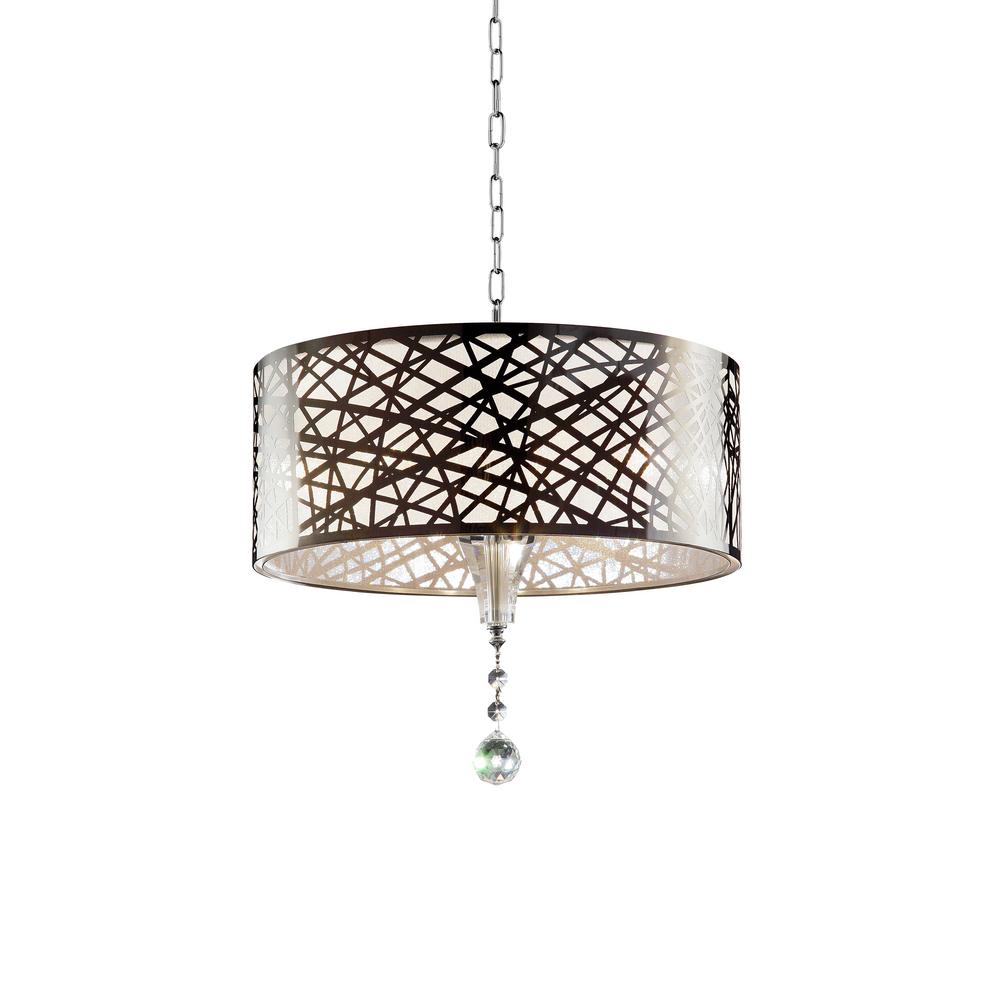 Crystal Led Chandeliers Lighting The Home Depot Array 5 Bulb With Shade Silver Crystal Chandelier