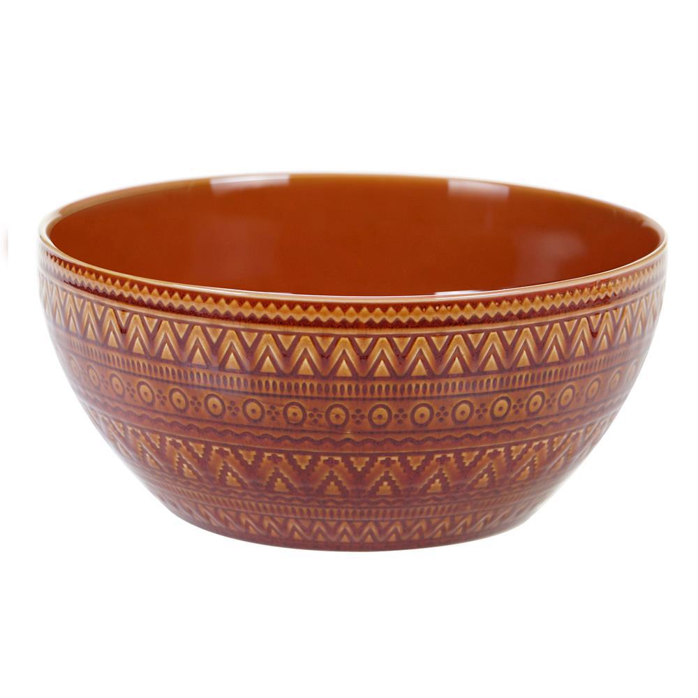 Certified International MultiColored 152 oz. Aztec Teal Deep Bowl