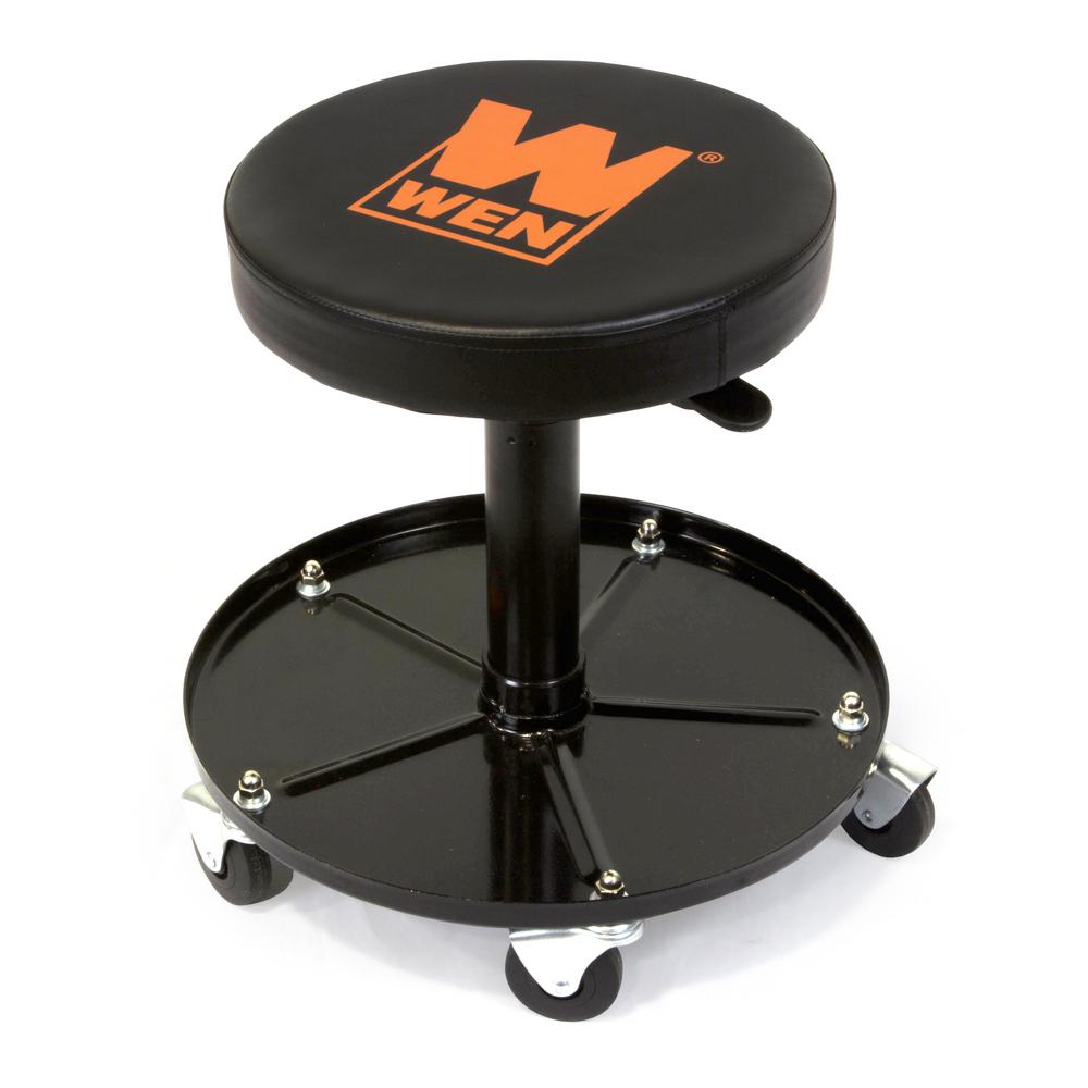 Wen 300 Lb Capacity Pneumatic Rolling Mechanic Stool 73012 The 300 Lb Capacity Pneumatic Rolling Mechanic Stool