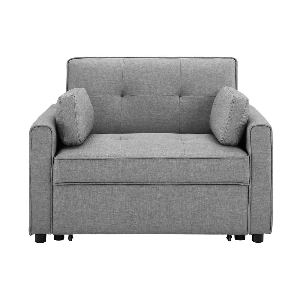 Serta Carly Grey Convertible Chair Sacmbts1yu2511 The Home Depot